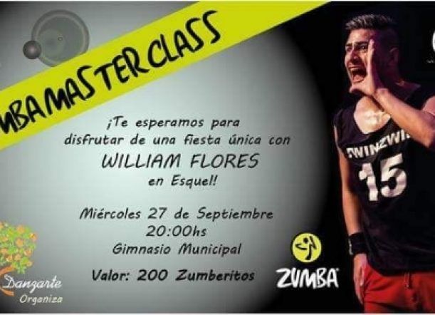 Danzarte presenta en Esquel al reconocido zumbero William Flores