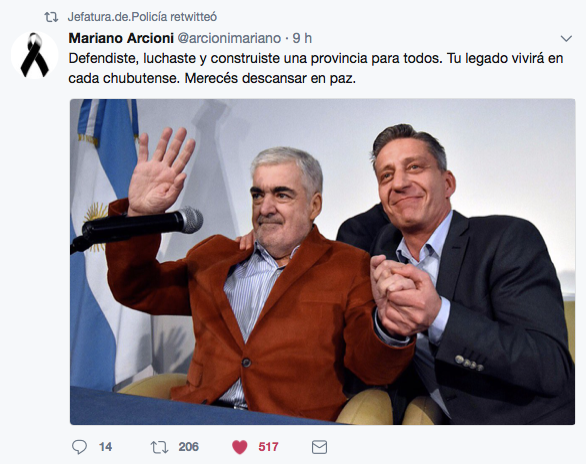 Dirigentes y personalidades despiden al gobernador Das Neves