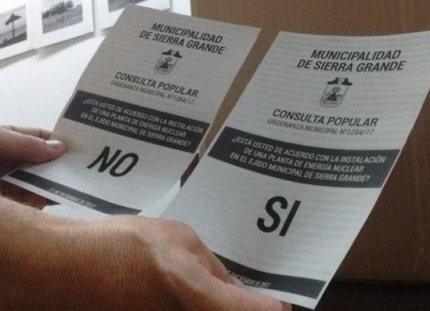 Central Nuclear: Sierra Grande vota SI o NO