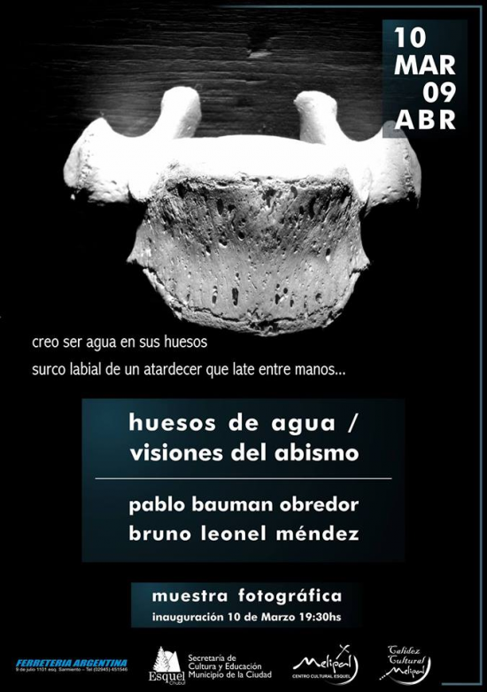Presentan libro y muestra fotográfica: “Huesos de agua”