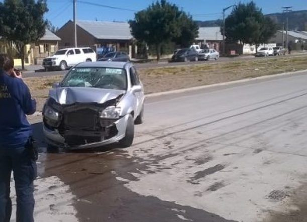 Por sortear otro auto chocó la palma de luz