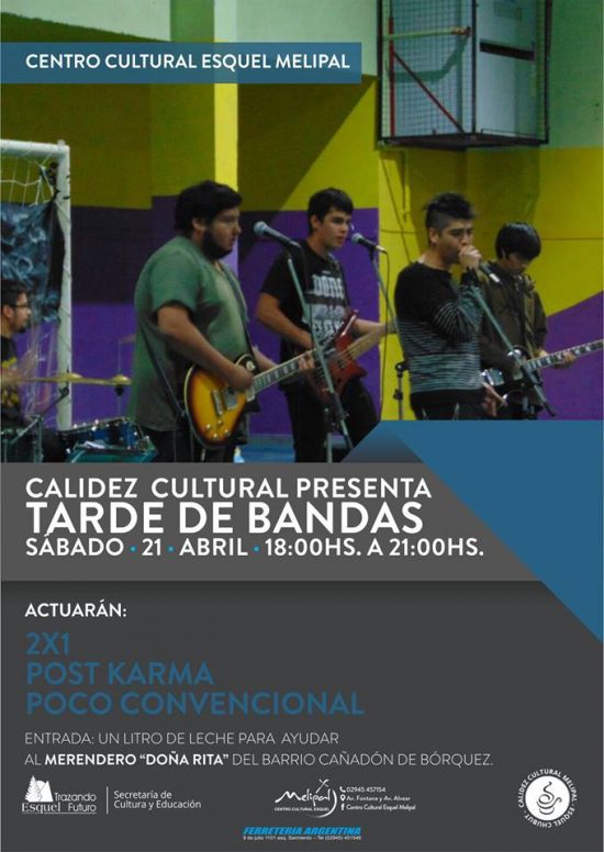 Tarde de bandas con una causa solidaria