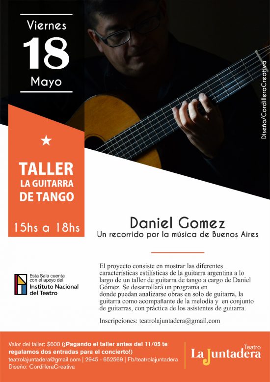 Taller y concierto de guitarra de tango con Daniel Gómez