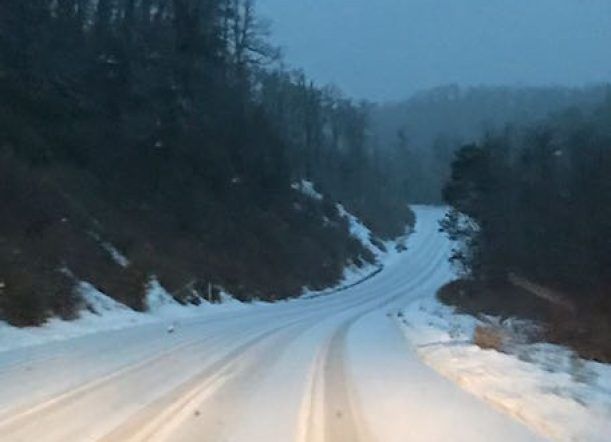 Alerta por rutas nevadas en la comarca
