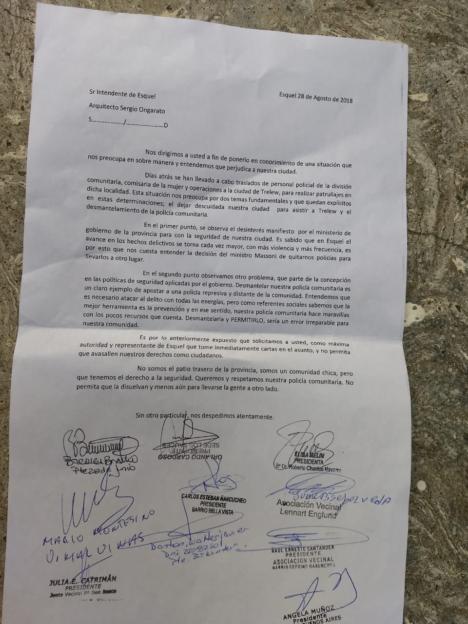 Vecinalistas piden que no desmantelen la Policía Comunitaria