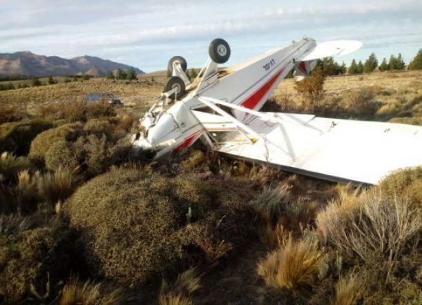 Se precipitó una avioneta cerca del acceso a Esquel