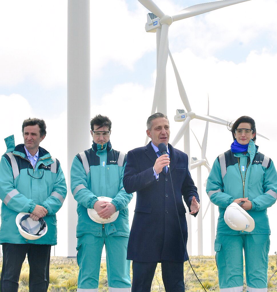 El Presidente Macri inauguró un parque eólico en Chubut