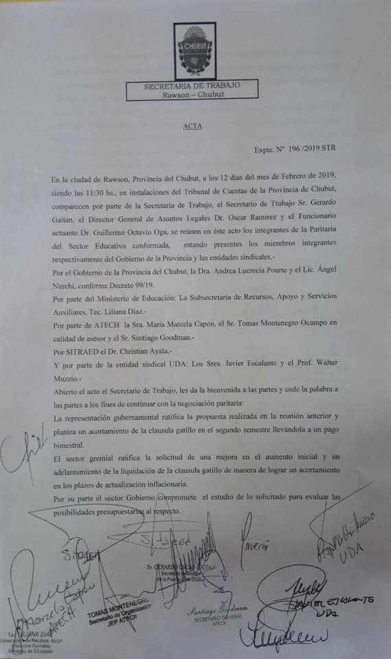 ATECH y el Gobierno vuelven a negociar salarios el lunes
