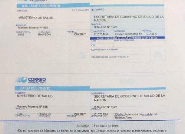 Chubut intima a Nación por faltante de vacunas
