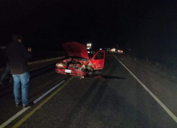 Impresionante choque frontal en Ruta 40