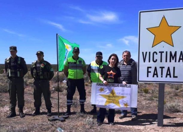 Se colocó la primera estrella amarilla en una ruta chubutense