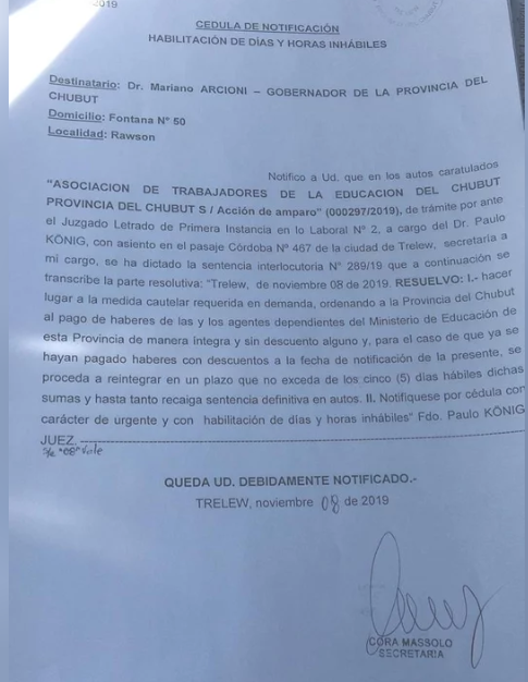 La Justicia ordenó reintegrar descuentos y el Gobierno apelará