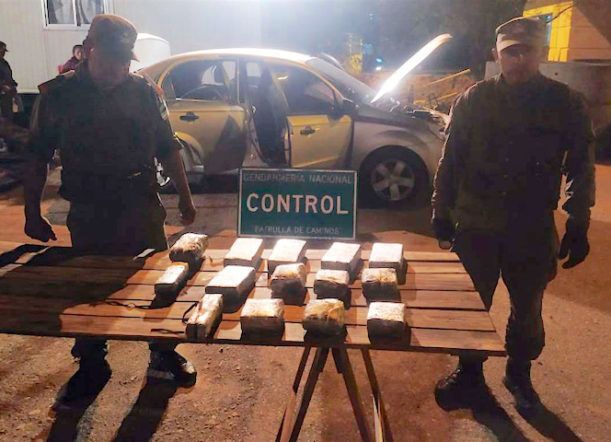 Viajaban a Chubut en auto con 12 kg de cocaína