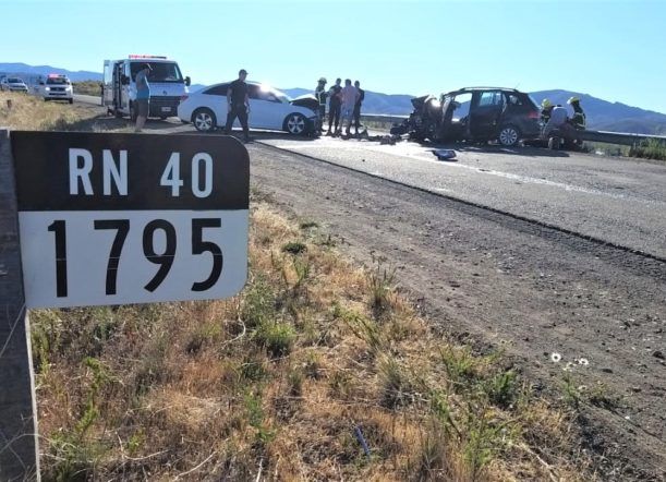 Ruta 40: Una mujer murió en el choque frontal