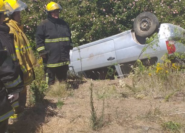 Se quedó dormido y volcó sobre ruta 71