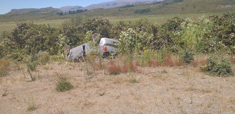 Se quedó dormido y volcó sobre ruta 71