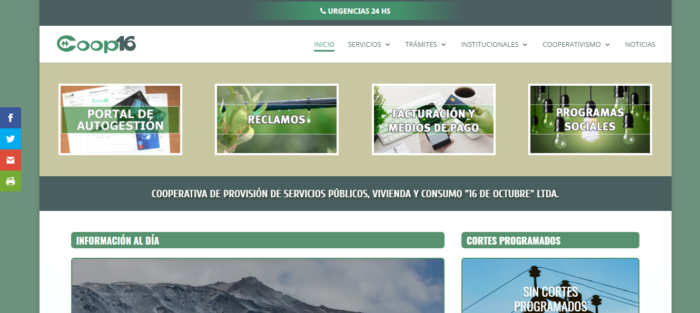 La Coop 16 habilita Portal de autogestión on line