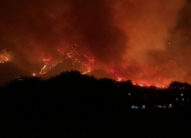 El incendio llegó casi hasta las viviendas