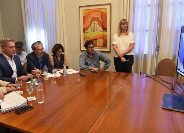 Arcioni mantuvo una videoconferencia con Alberto Fernández