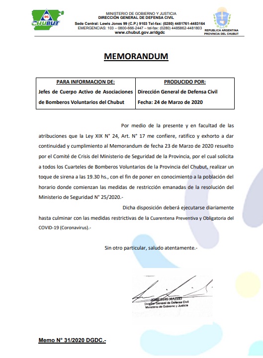 La sirena de bomberos sonará todas las tardes
