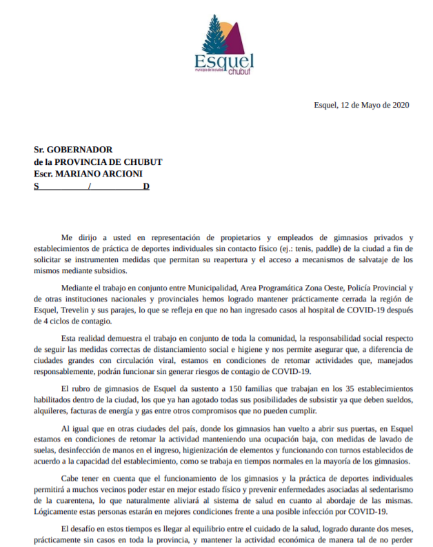 Gimnasios de Esquel esperan retomar su actividad