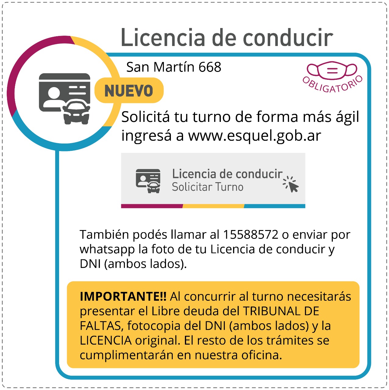 Carnet de conducir: podés tramitar el turno on line