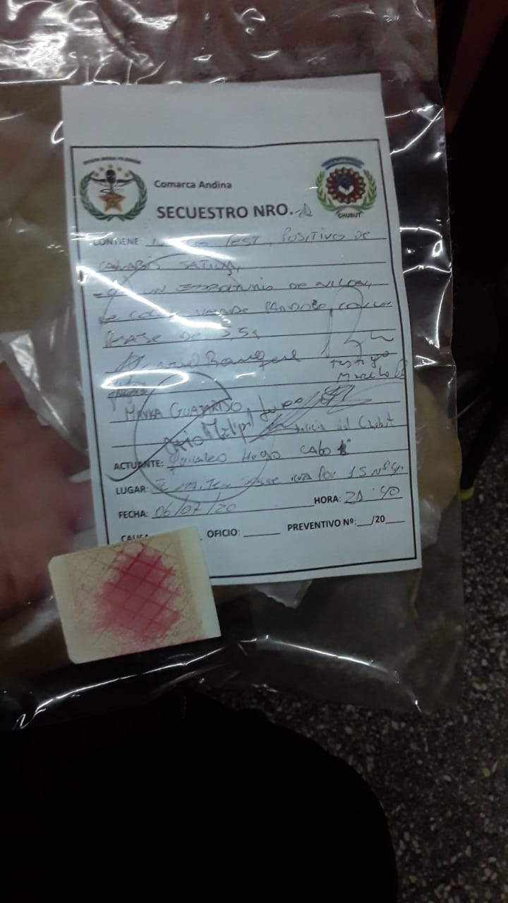 El Maitén: Adolescentes intentaron cruzar la frontera con marihuana