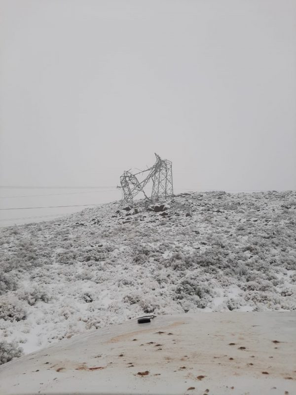 Temporal: cayeron unas 20 torres de la línea Futaleufú-Madryn