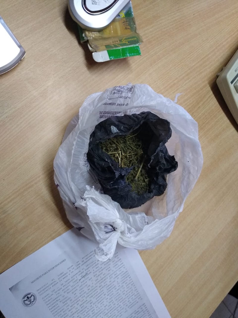 Corcovado: Lo demoran por una infracción y encuentran cannabis
