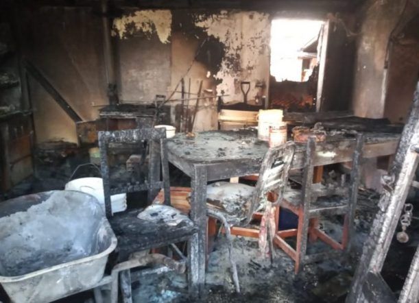 José de San Martín:Se incendió la casa de un Gendarme