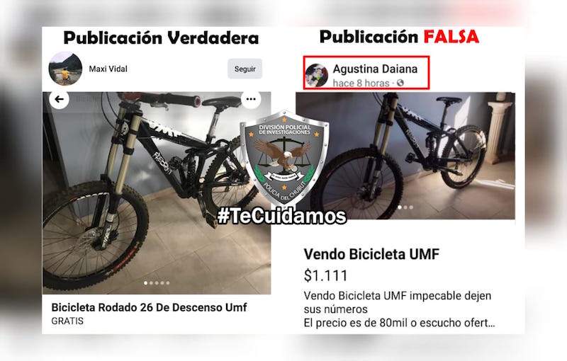 Atrapan a estafadores que vendían varias veces la misma bici