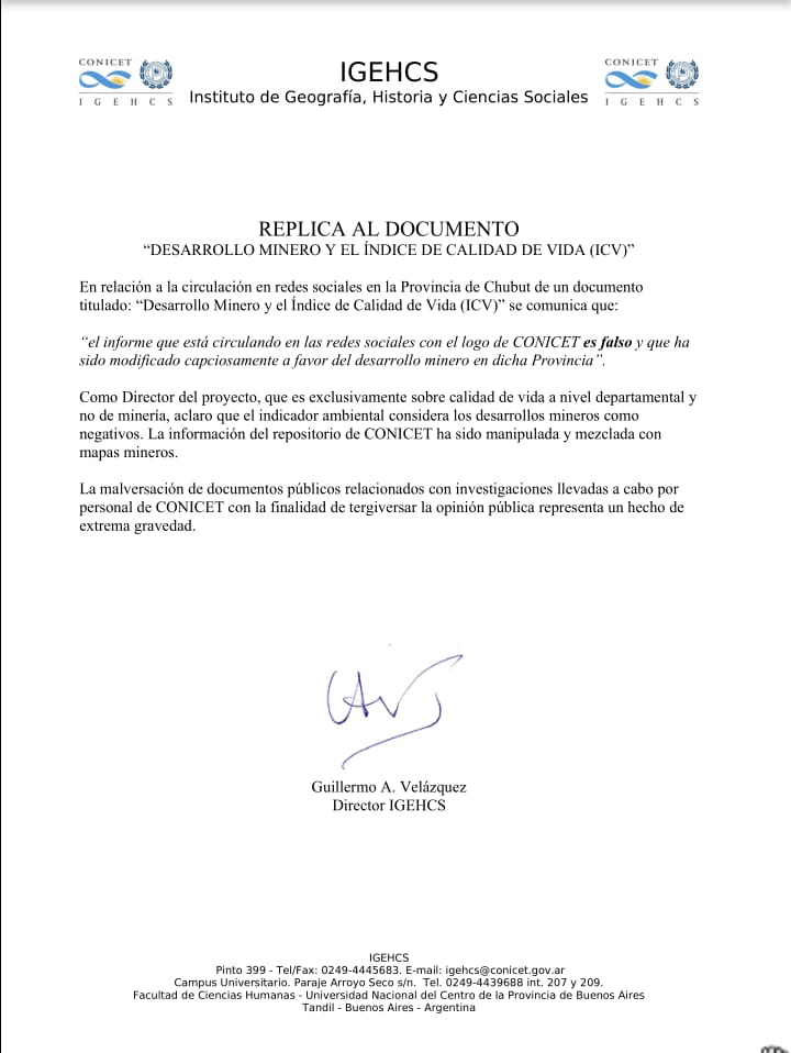 Conicet denuncia que falsearon un informe para argumentar la Zonificación