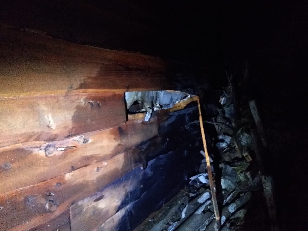 Incendio en barrio Baden III (Fuente policial )