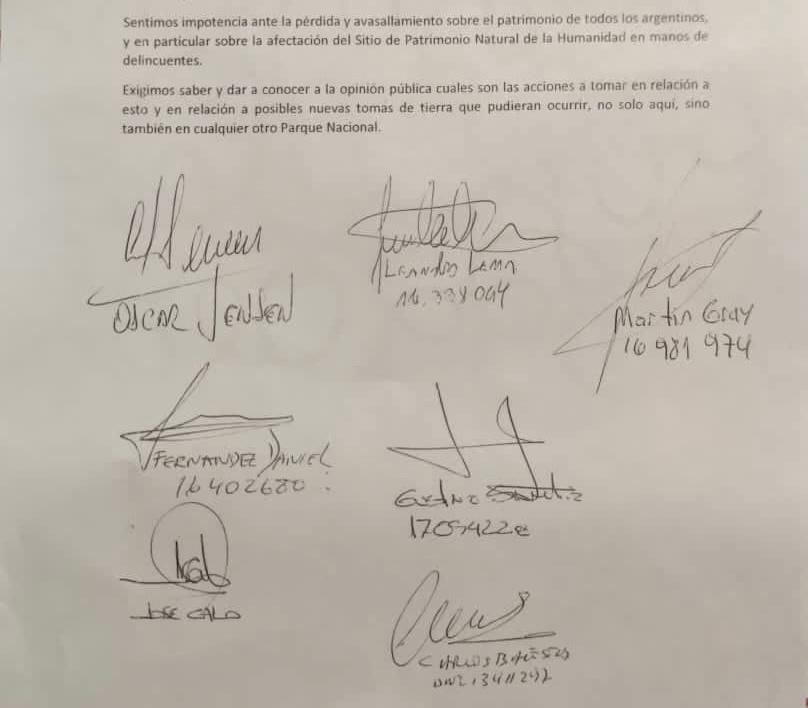 Guardaparques retirados se expresan por ocupaciones