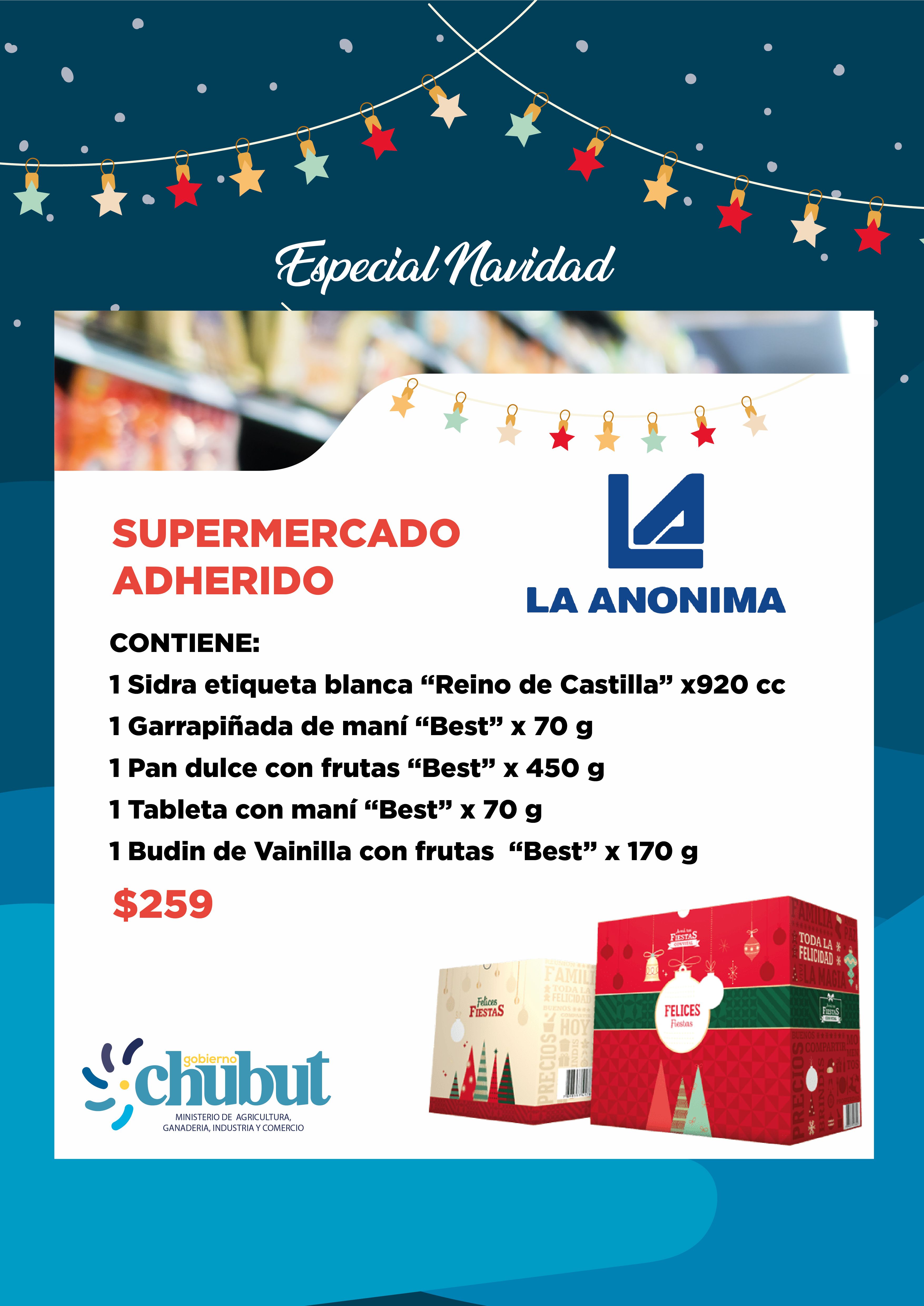 Acuerdan con supermercados una canasta navideña de $345