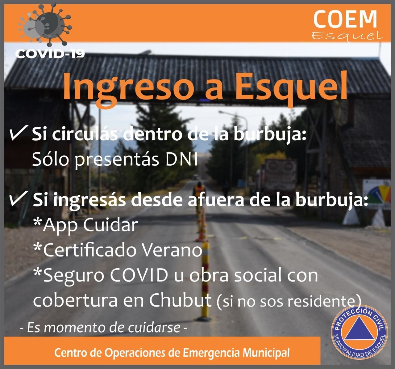 Control de viajeros en la Portada