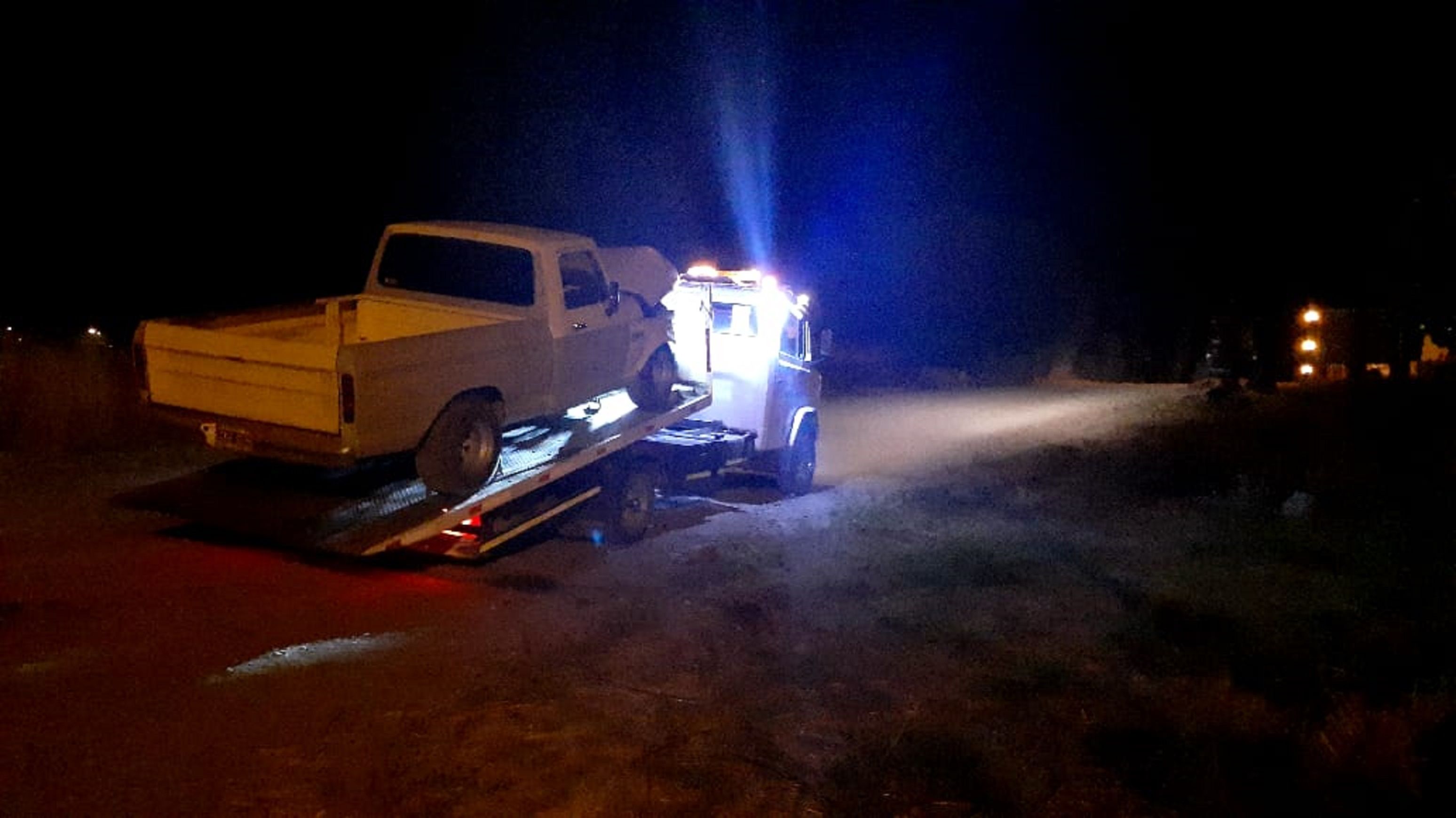 Se dieron a la fuga y chocaron contra una palma de luz