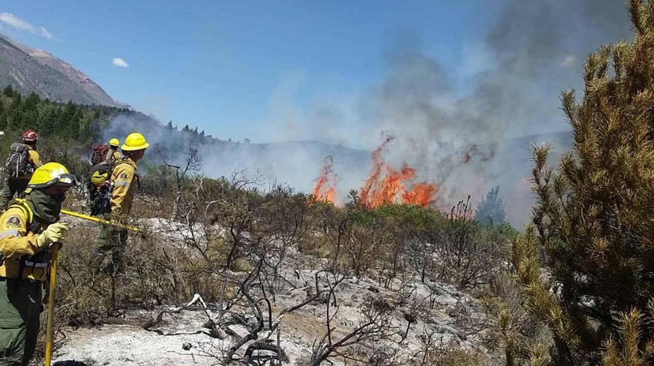 El incendio no para: Evitaron que el fuego afectara una vivienda (SPLIF Río Negro)