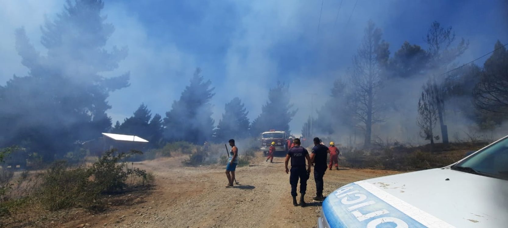 Hacían soldaduras y una chispa inició un incendio en Epuyén (Policía del Chubut)