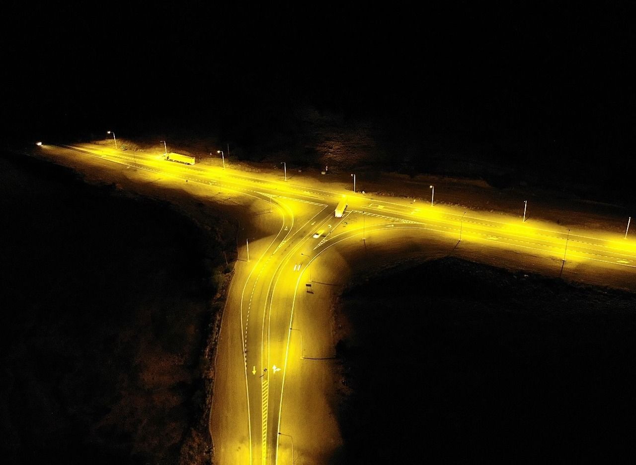 Inauguraron la iluminación en el cruce de acceso a Esquel sobre ruta 40