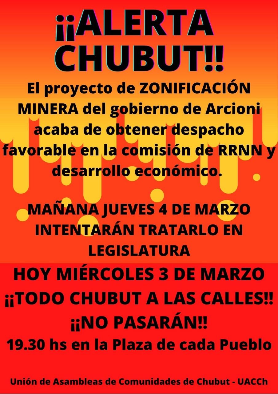 Convocatoria a marchar contra la zonificación en toda la provincia