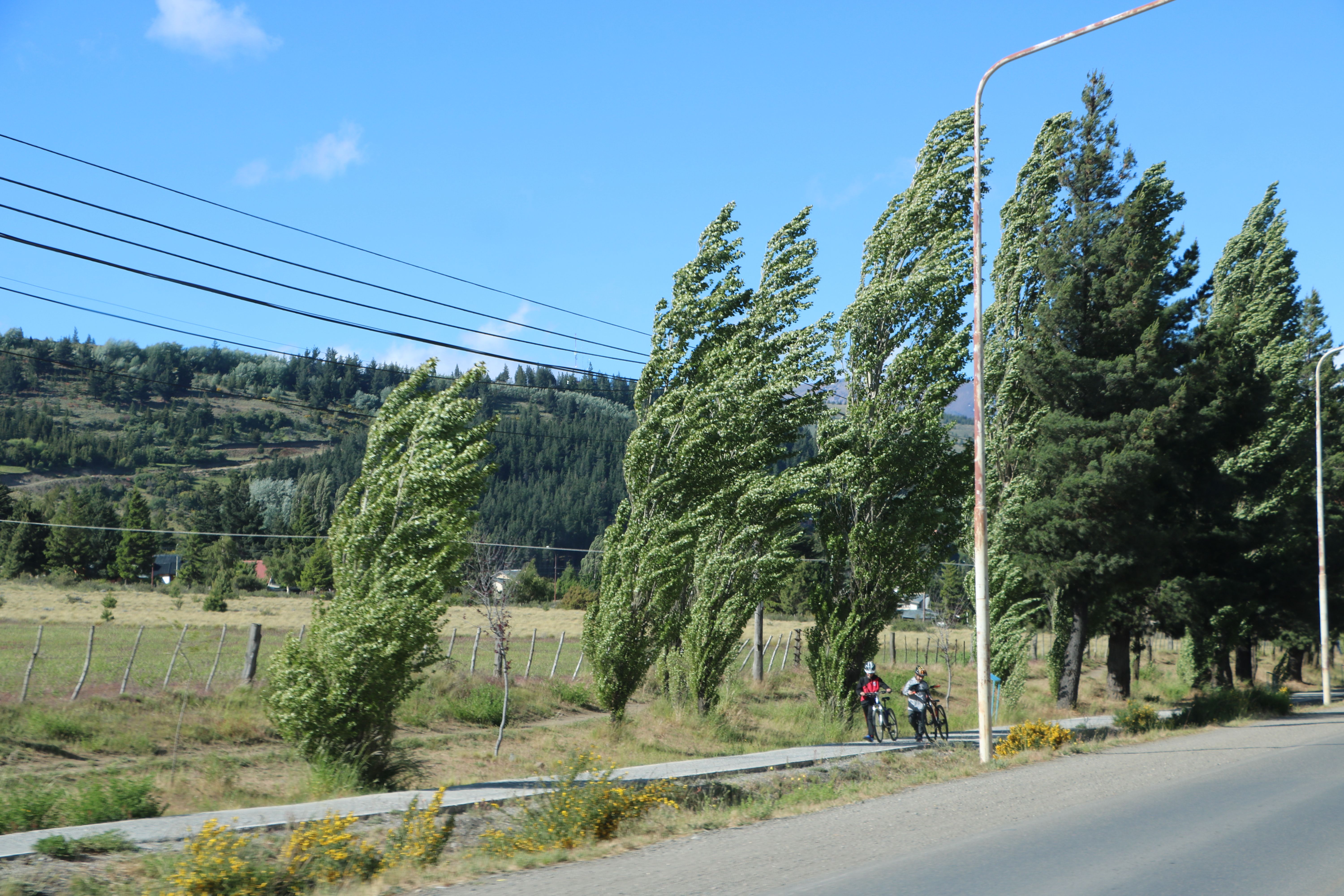 Domingo con viento en Esquel
