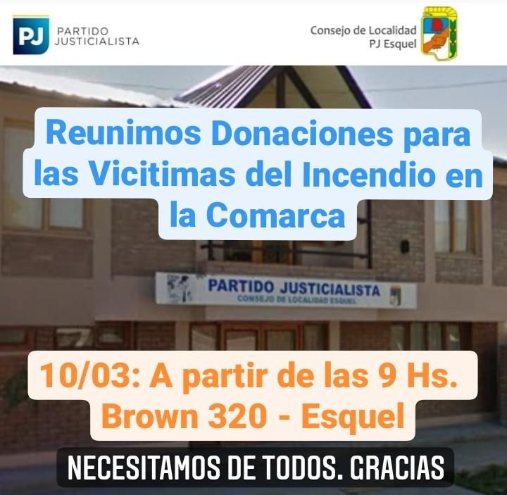Campaña solidaria por incendios en la comarca