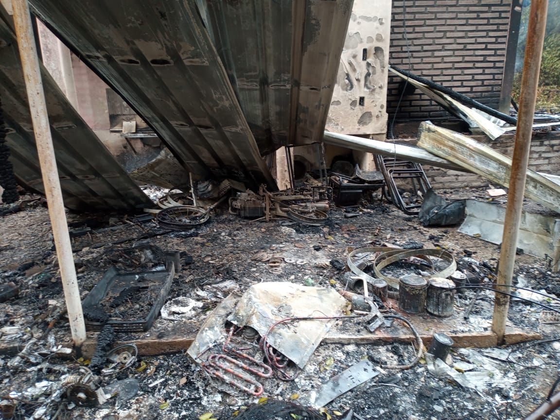 Diego Bondarczuk, incendio de su casa en Las Golondrinas
