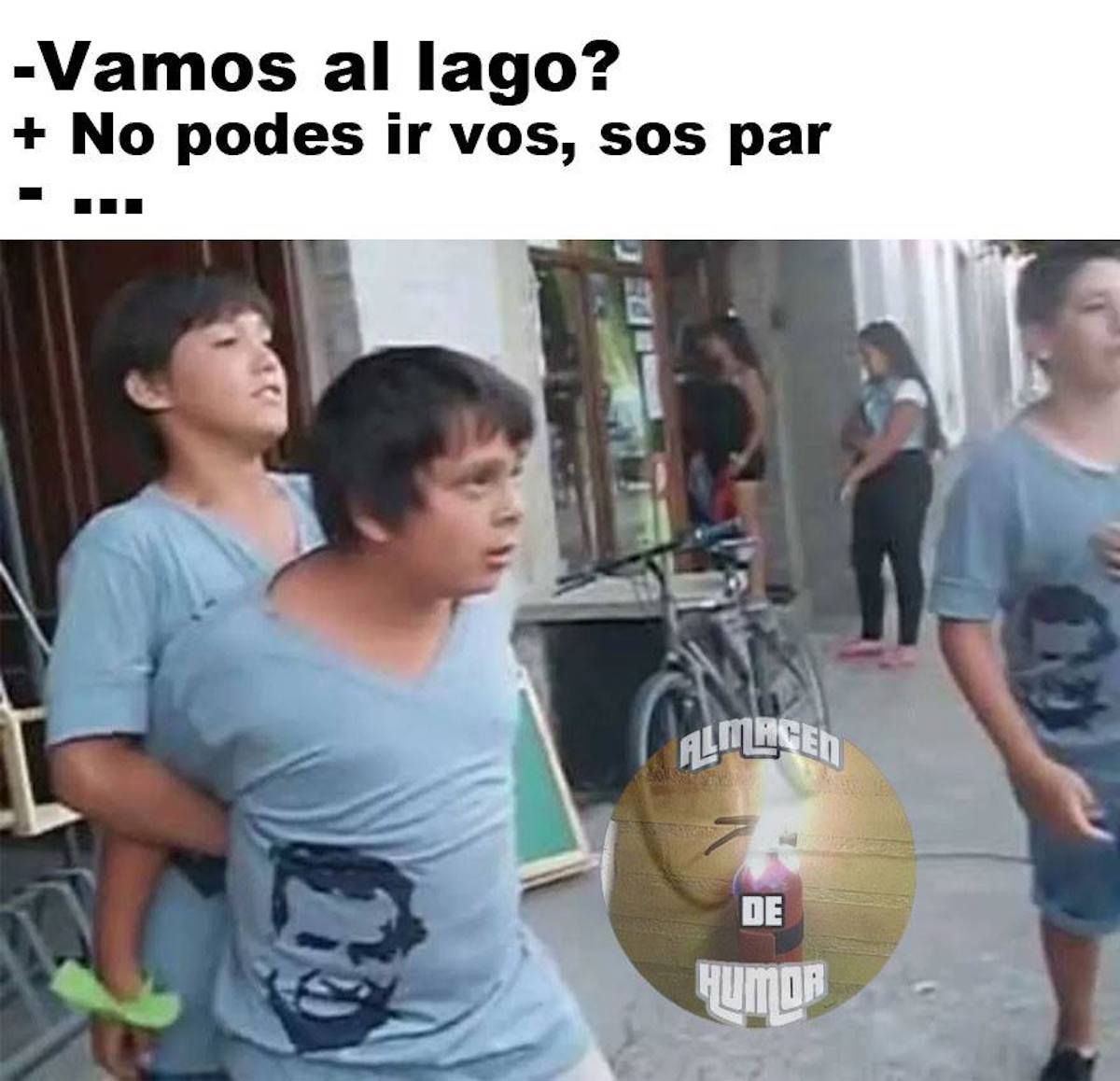 -¿Vamos al lago? -No podés ir vos, sos par. (Almacén del Humor )