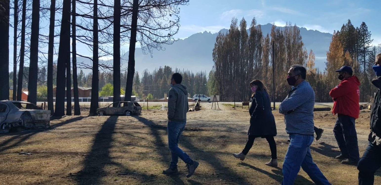 Definen las tareas para la construcción de la Base incendiada de Brigadistas (Gobierno del Chubut)