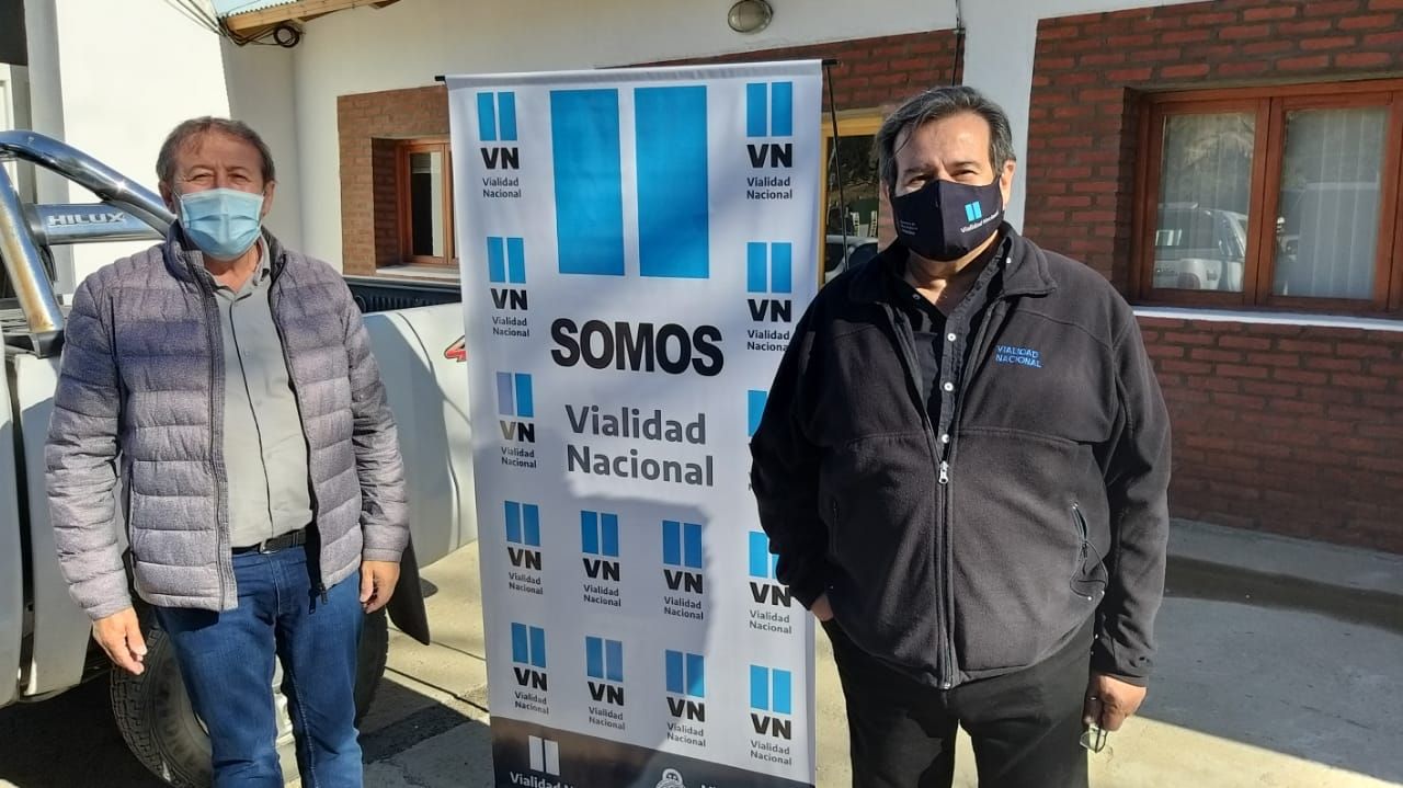 Directivo de Vialidad Nacional en Esquel-Patricio García y el jefe de Chubut, Julio Otero