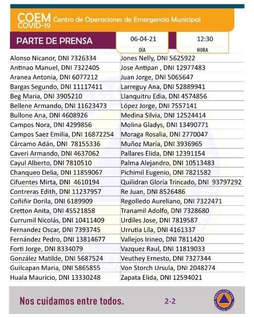Atención Esquel: Si estás en el listado tenés que ir a vacunarte
