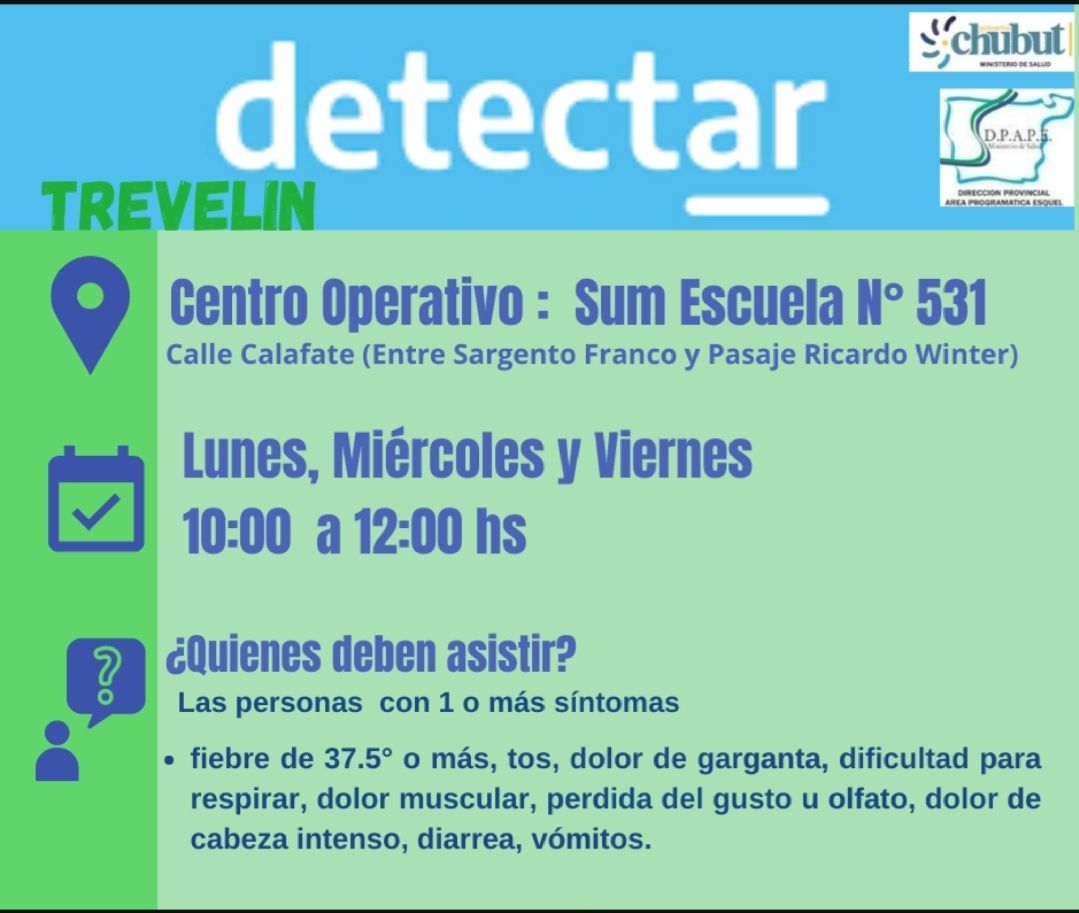 El Plan Detectar vuelve a Trevelin a partir del miércoles