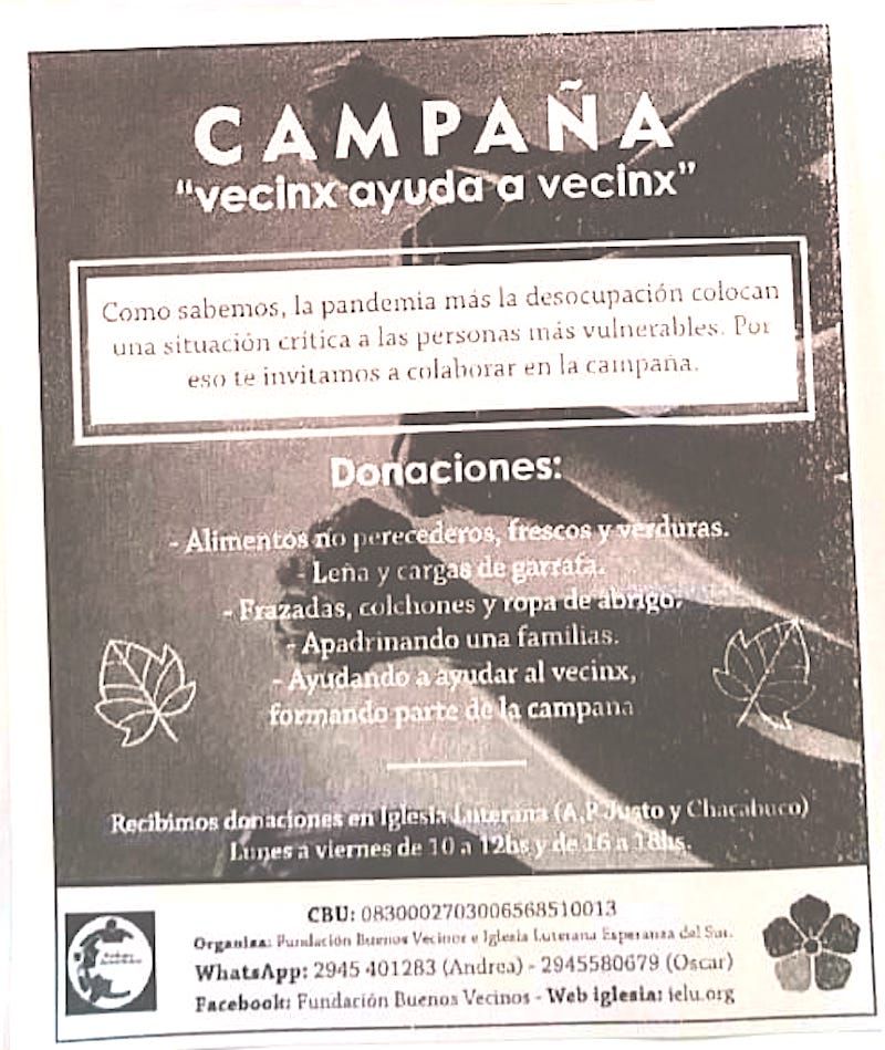Datos para donar en la Campaña Solidaria